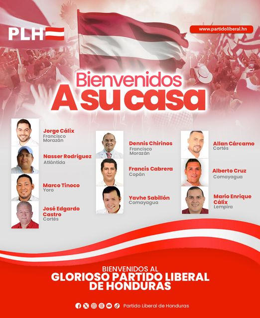 El Partido Liberal En Honduras, Oficializa El Ingreso De 10 Diputado Calixtos Expulsados Por Libre.