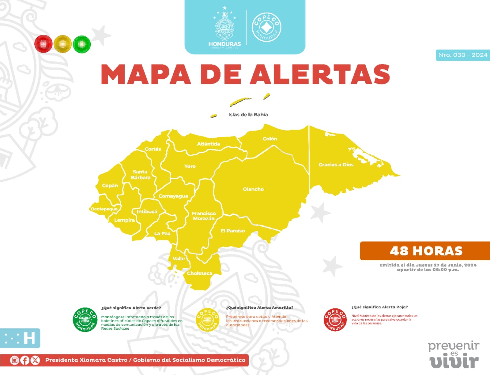 Copeco Eleva A Alerta Roja La Capital & Alerta Amarilla El Resto De Honduras.