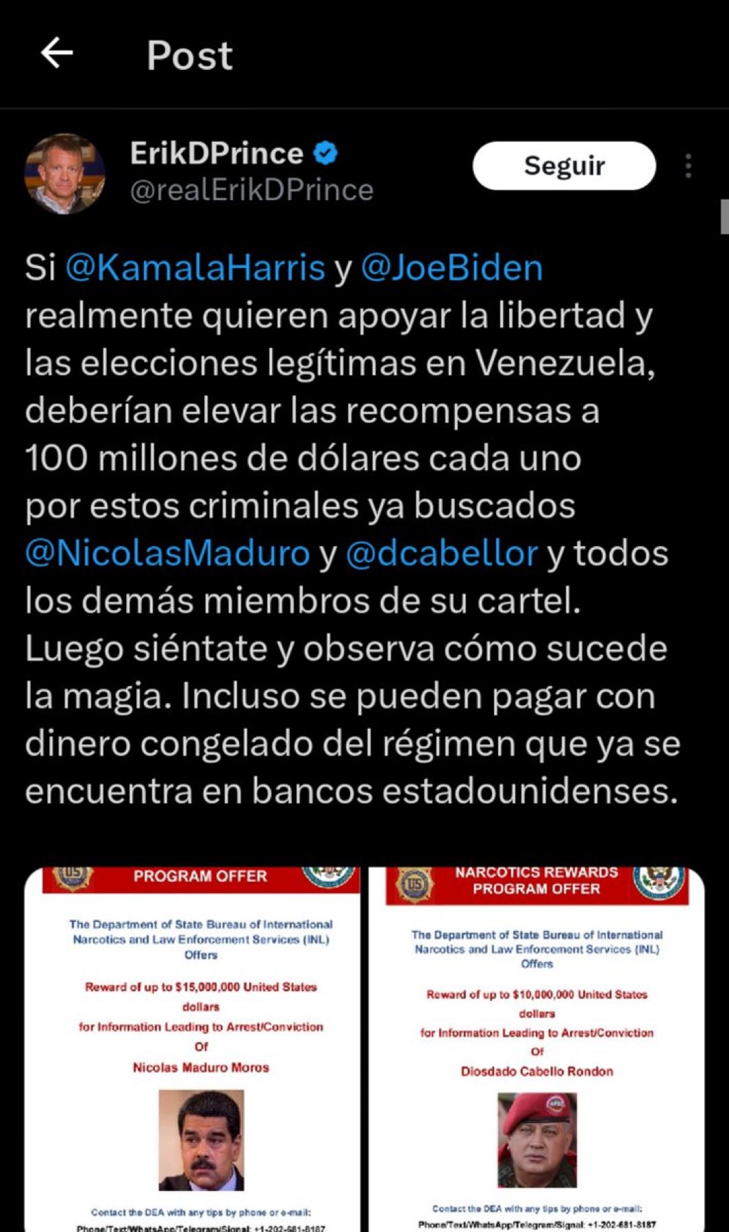 Dueño De Empresa Privada De Militares Más Grande Del Mundo Aseguró Que Por $ 100 Millones El Va Por La Cabeza De Nicolás Maduro.