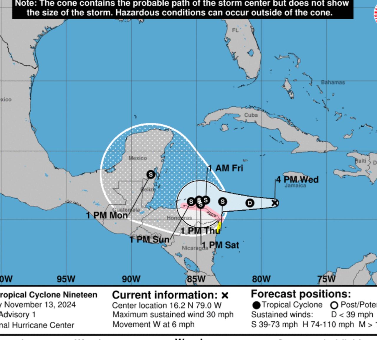 Oficialmente Se Forma La Tormenta Tropical Sara En Costas Hondureñas.