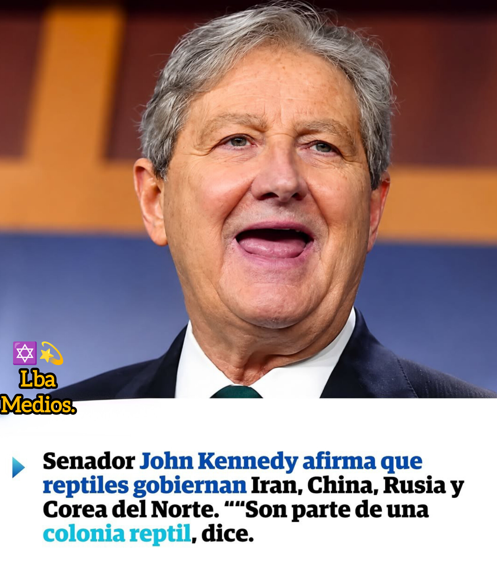 El Senador Republicano De Luisiana, John Kennedy, Aseguró Que Xi Jinping & El Lider Iraní Son Reptilianos.
